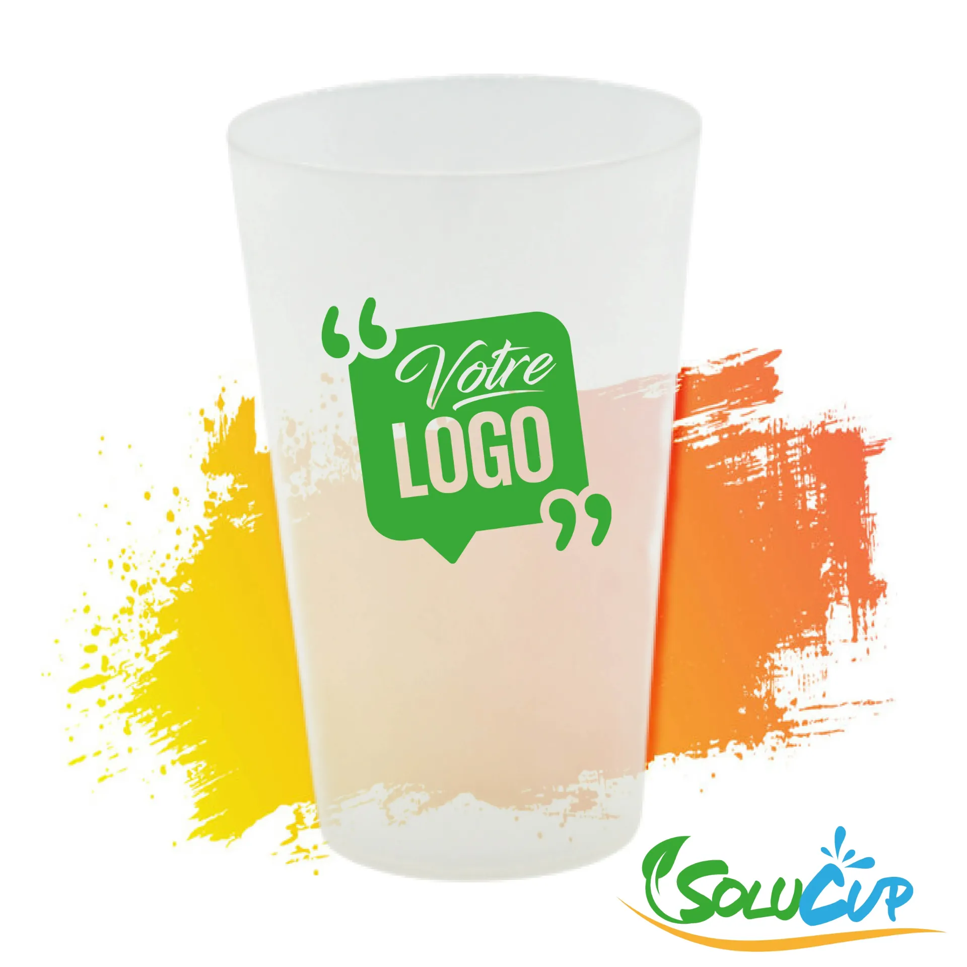 Gobelets réutilisables 50cl (Sérigraphie: 1 couleur)